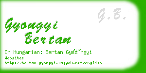 gyongyi bertan business card